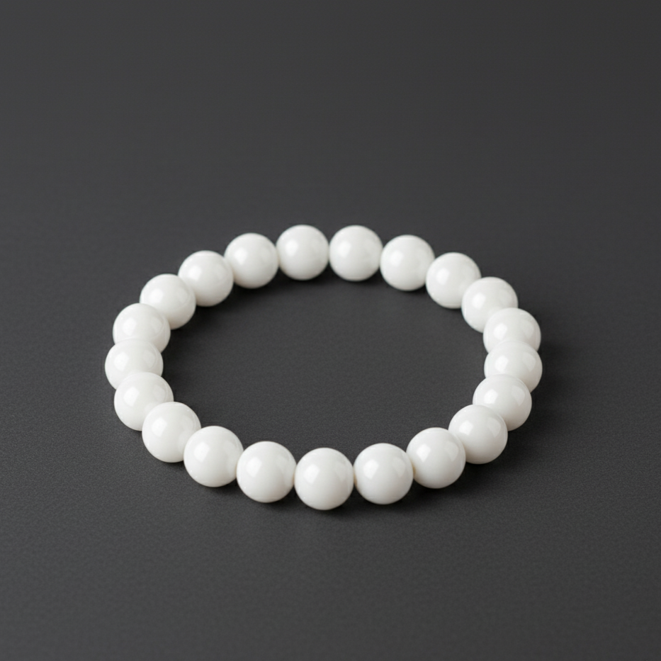White Bead Bracelet