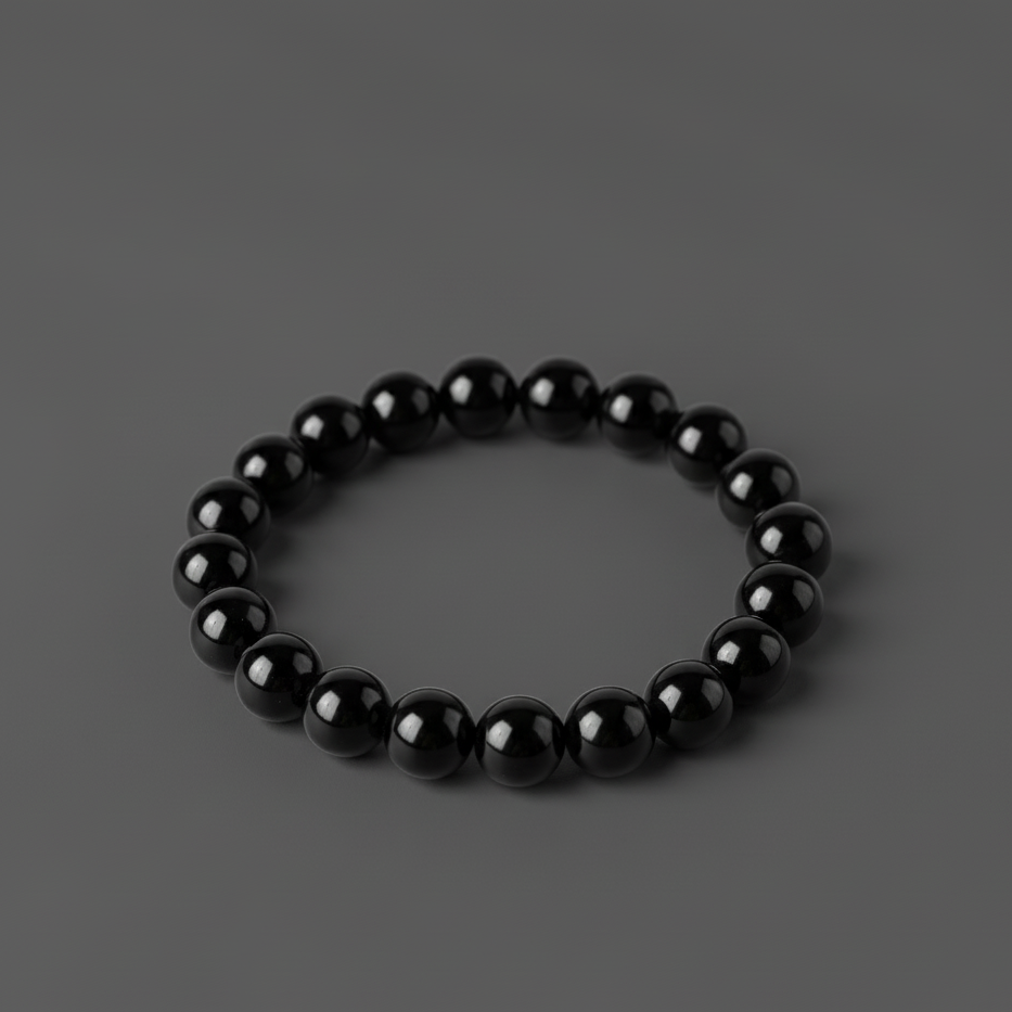 Black Bead Bracelet