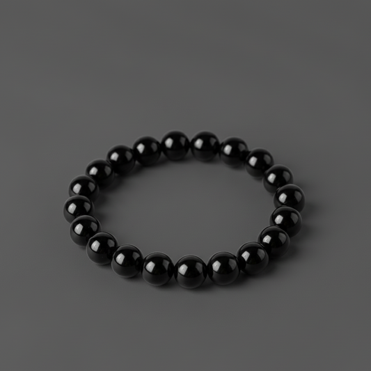 Black Bead Bracelet