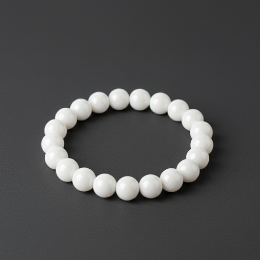White Bead Bracelet