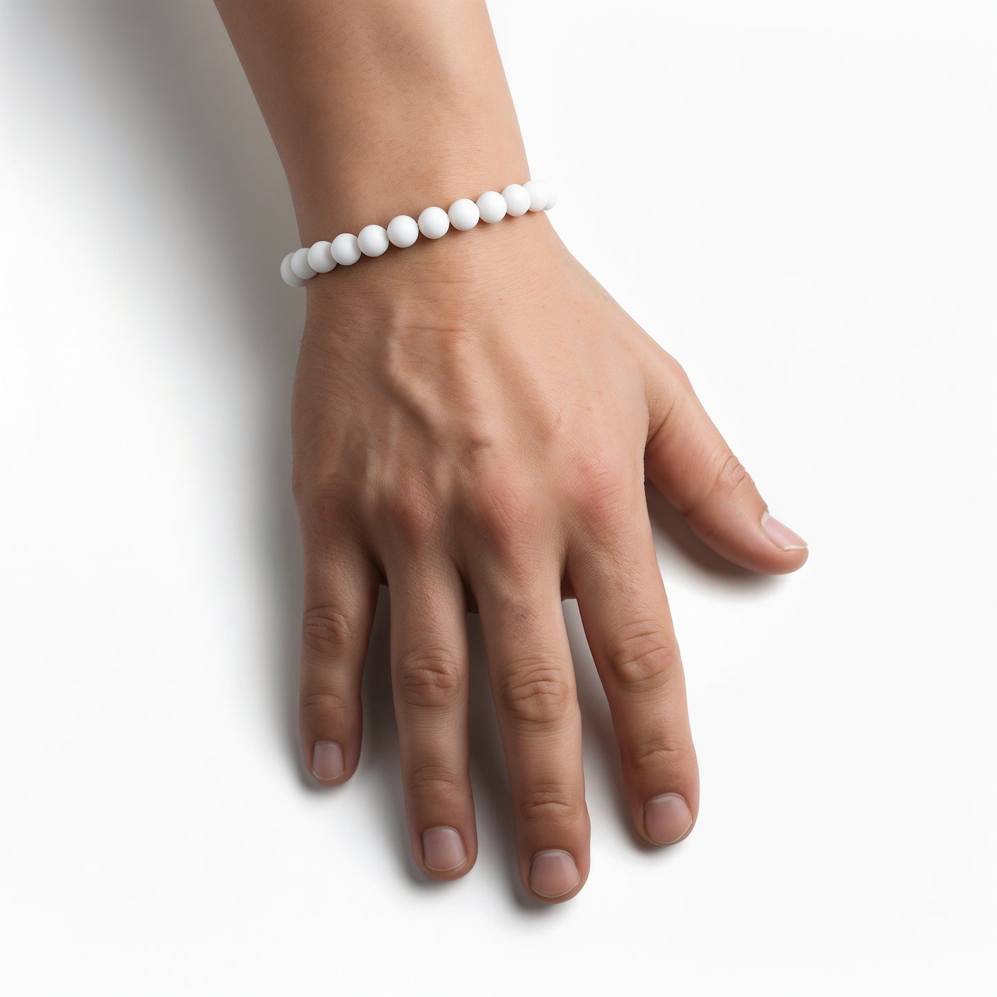 White Bead Bracelet